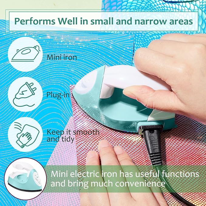 Honoson Mini Craft Iron with Charging Base Tiny,Mint Green