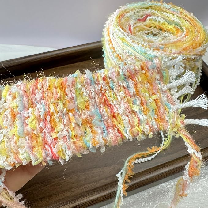 Artisanal Yarn Fancy Yarn Multifiber Blended Yarn Novelty Colorful Soft