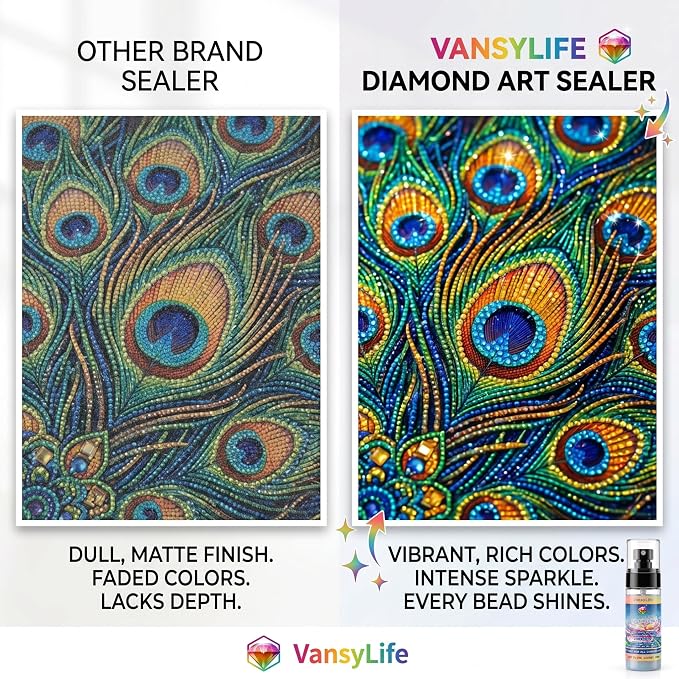 VansyLife Diamond Art Sealer Spray, 30 Minutes Fast Drying (1 Pack)
