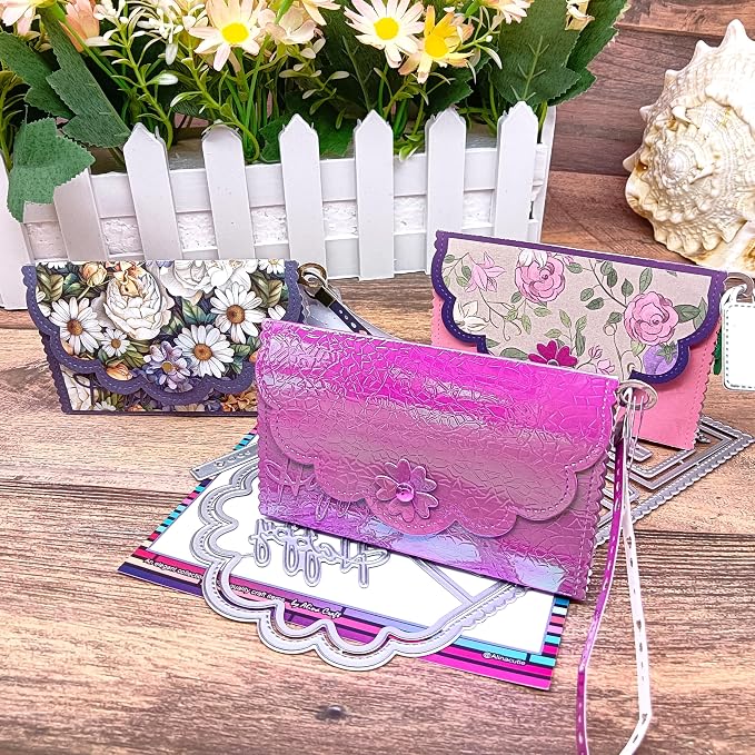 Alinacutle Wristband Wallet Gift Card Holder Gifts Box Metal Cutting Die Cut Gift Packaging Paper Craft Handmade Card Making DIY Greeting Holiday Gifts Bag Art Template