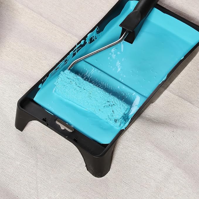 Bates- Paint Tray Set, Paint Roller Kit, 6 pcs, 4 Inch Roller Set, Small Paint Roller Brush for House Painting Supplies