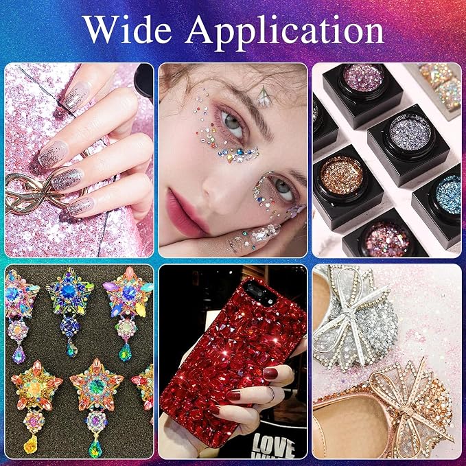 24 Colors Crushed Glass for Crafts Glitter Resin Art Broken Glass Pieces