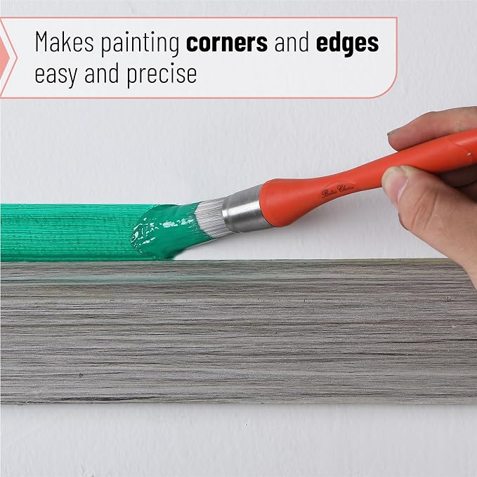 Bates- Trim Paint Brush, 3 pcs, 5/8”, 3/4” and 1”, Ergonomic Handles, Sunset Coastline Colors, Trim Brushes for Painting