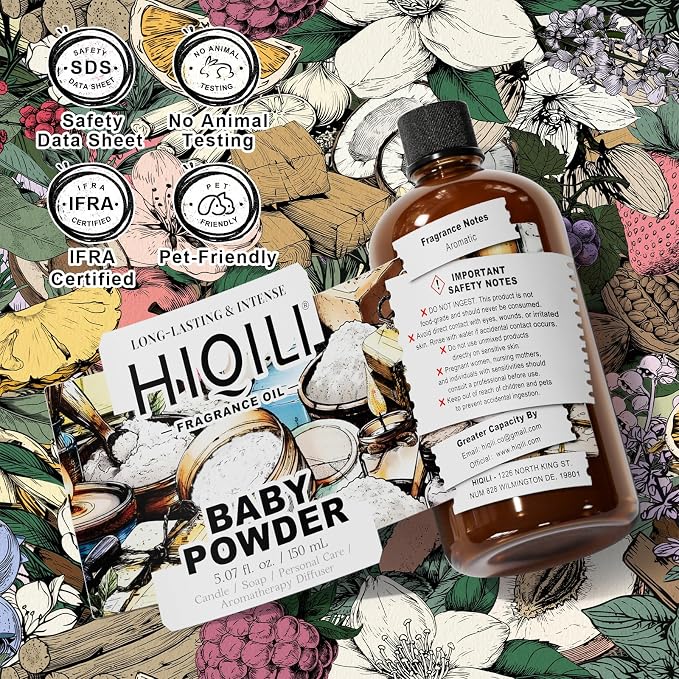HIQILI Baby Powder Fragrance Oil for Perfume & Laundry Detergent - 150ML