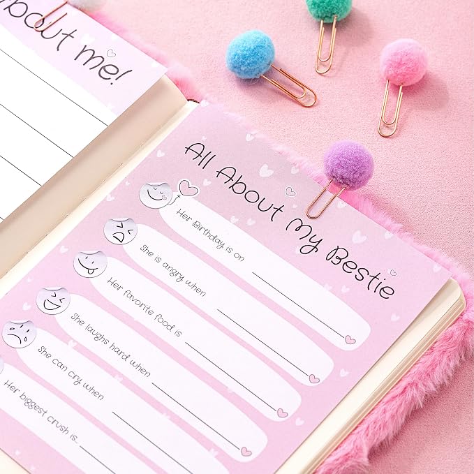 HAPPY LOLLI Pink LolliME DIY Journal Kit for Tween & Teen Girls Ages 8–14, Birthday Gift, 300+ Pieces Lockable Diary Set, Arts & Crafts, Scrapbook & Creative Journaling