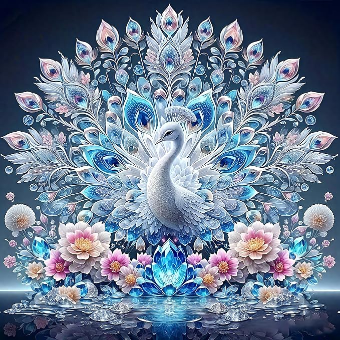 Benjenes Peacock Diamond Art Kits for Adults, Diamond Painting Kits
