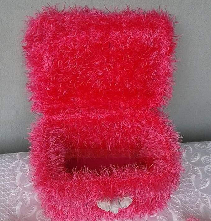 Eyelash Fun Fur Yarn Premium 100% Polyester 164 Yds (150 Mt), 3.53 Oz (100 Gr) Colorful Crochet Yarn Dıy Hand Knitting. (Candy Pink, 1 Skein)