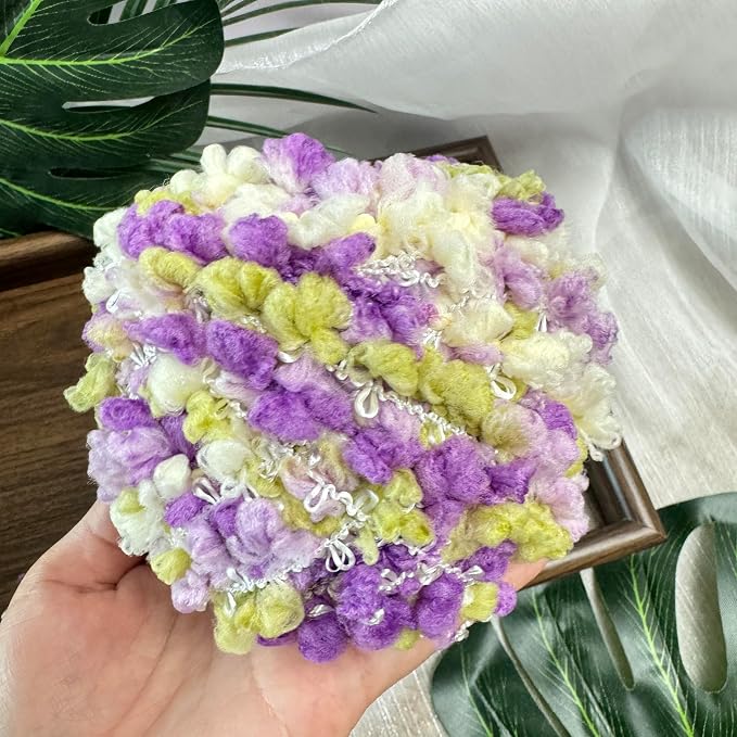 Artisanal Yarn Fancy Yarn Multifiber Blended Yarn Novelty Colorful Soft