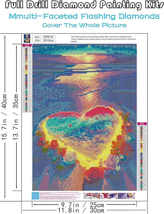 Heart Beach Diamond Painting Kits for Adults, Diamond Art Kits for Adults