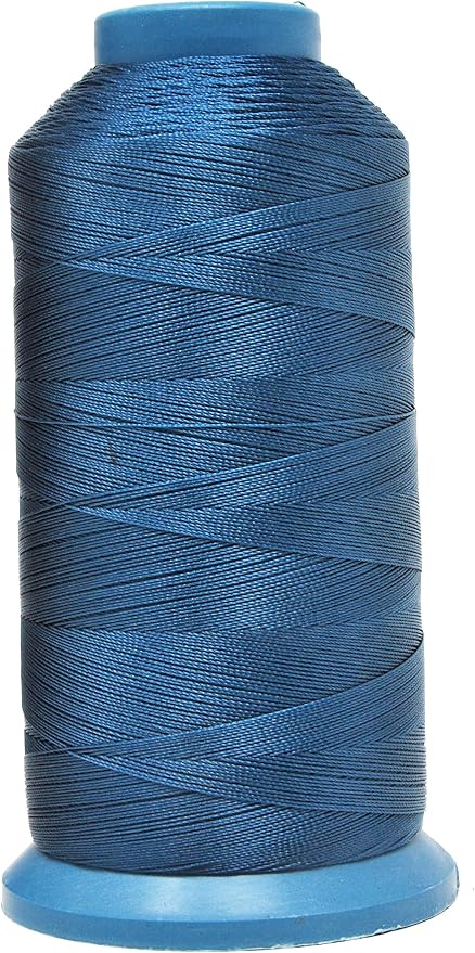 Mandala Crafts Size 69 210D T70 Airforce Blue Bonded Nylon Thread, 1500 YDs