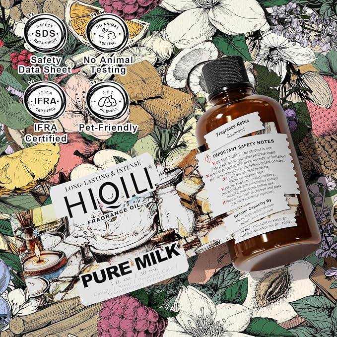 HIQILI Pure Milk Fragrance Oil for Soap Making & Body Wash - 1 Fl Oz