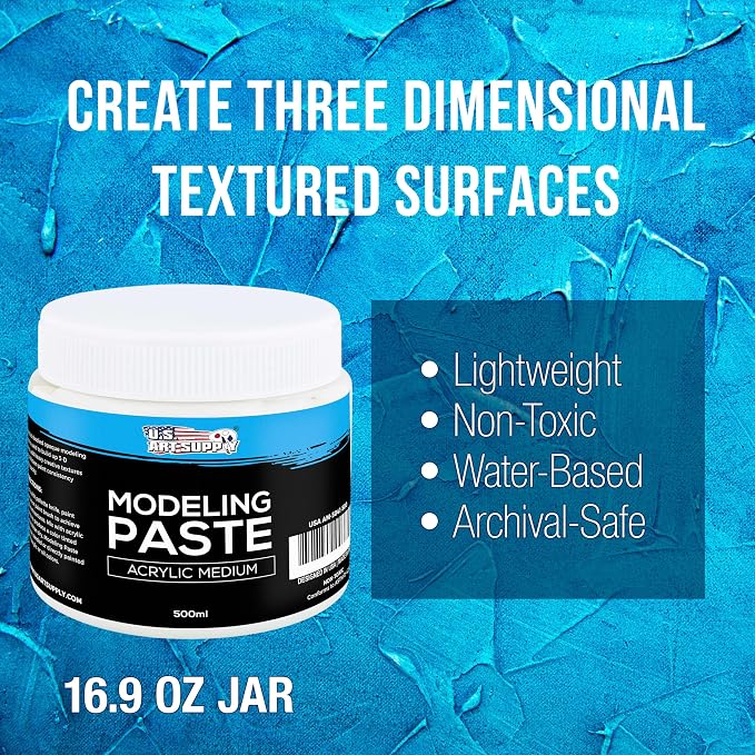 U.S. Art Supply Acrylic Modeling Paste - 16.9oz (500ml)