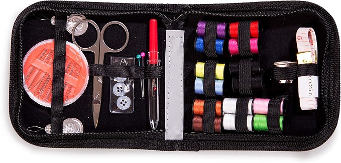 Embroidex Sewing Kit - Home, Travel & Emergencies - Quality Notions, Scissor & Thread - Great Gift