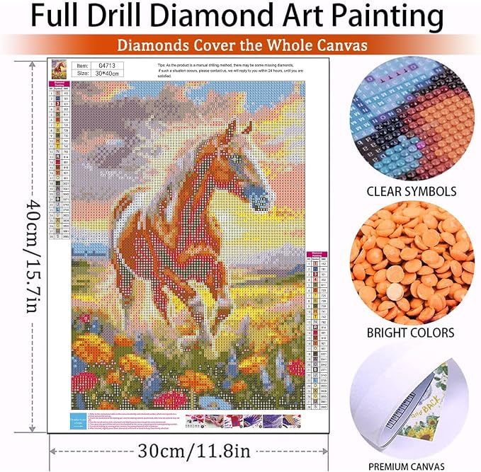 Horse Diamond Painting Kits for Adults - Diamond Art Kits for Adults