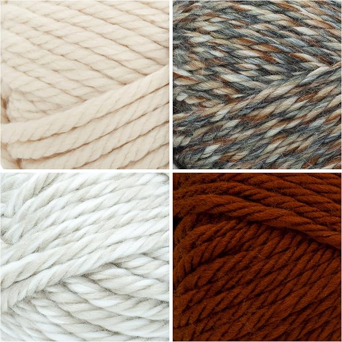 Lion Brand Yarn, Hometown Super Bulky Yarn, Harvest Pack, 12 Skeins