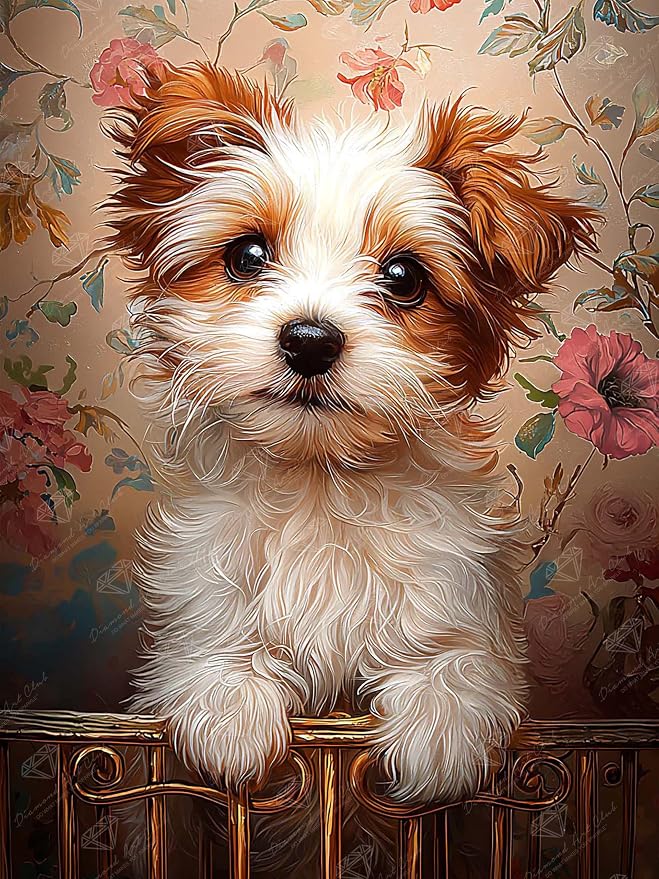 DIAMOND ART CLUB Small Wonder - Terrier Diamond Art Kits for Adults