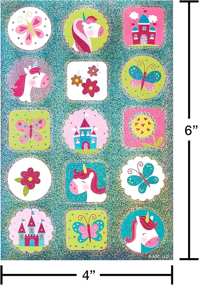 American Greetings 392-Count Bulk Stickers for Kids, Unicorns and Rainbows