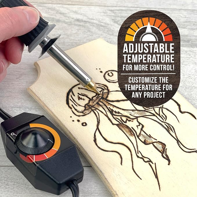 ArtSkills Wood Burning Tool Kit 16 Piece Adjustable Temp Wood Burning Pen