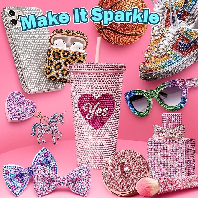 48 Colors 48000 PCS Resin Jelly Rhinestones Bedazzling Kit for DIY Crafts