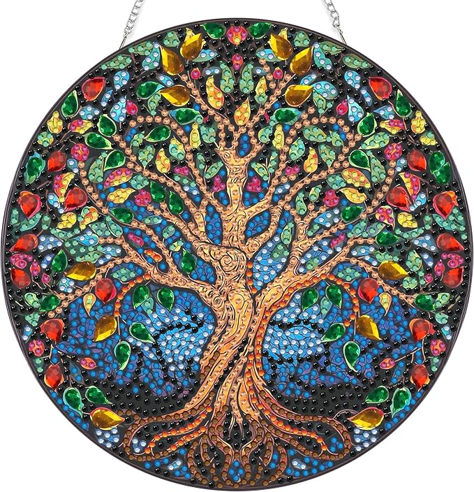 SKRYUIE Tree Hanging Pearl Diamond Art Kits for Adults Suncatcher A56