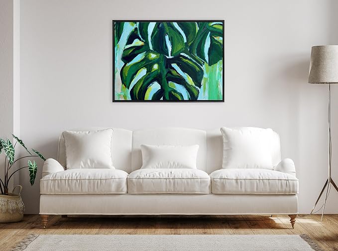 Kate and Laurel Sylvie Blank Framed Canvas Wall Art, 28x38 Black, Modern Empty Canvas for Paint-Your-Own Art, Premium Canvas Already Framed