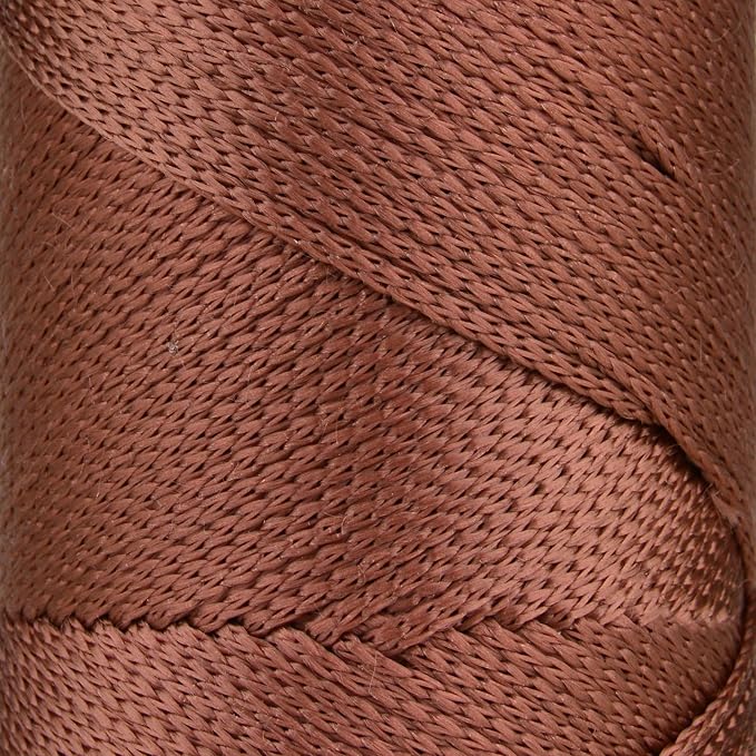 S Sensy 2mm - Premium Polypropylene Macrame Cord 5 Skeins Copper 252 Yards