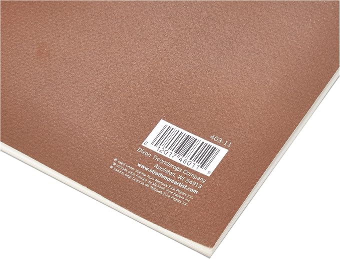 Strathmore 400 Series Tape Bound Pastel Pad, 80 lb. Textured Surface, 11 X 14 inches, Assorted Colors, 24 Sheets (403-11)