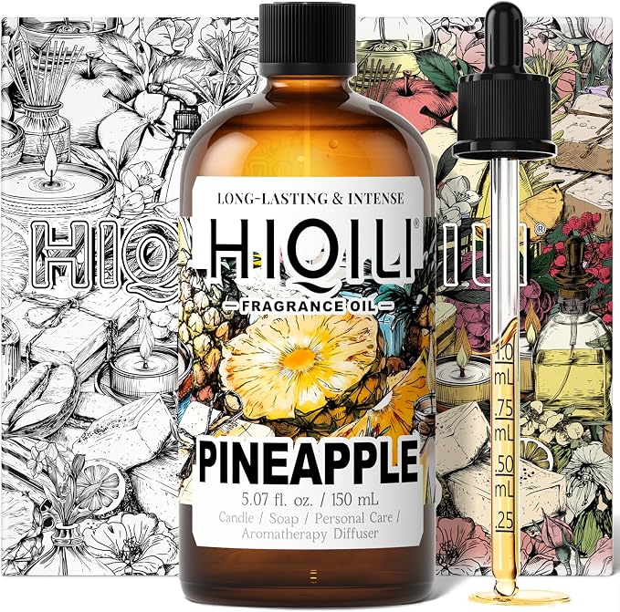 HIQILI Pineapple Fragrance Oil, DIY Perfume & Body Product - 5.07 Fl Oz