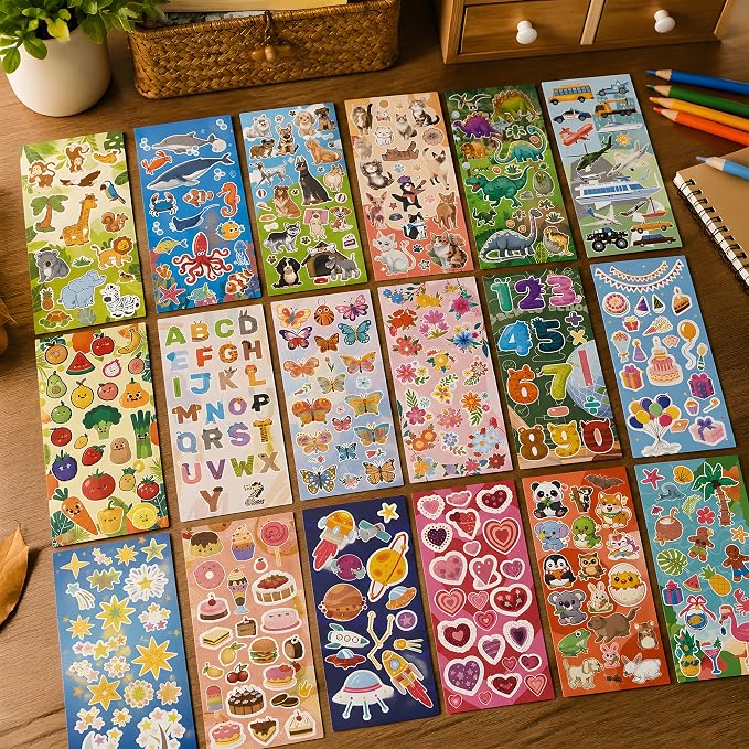 36 Sheets Stickers for Kids - Cute Stickers Pack for Scrapbook