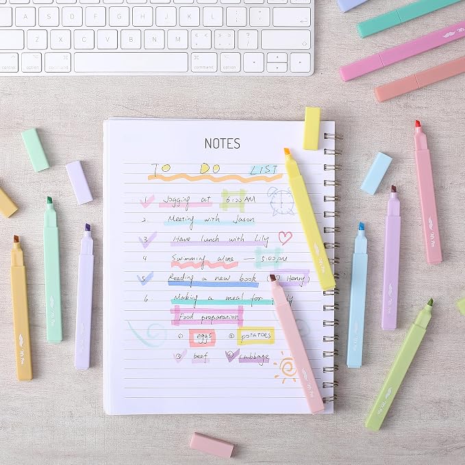 Mr. Pen- Aesthetic Highlighters, 16 pcs, Chisel Tip, Assorted Colors, No Bleed Bible Highlighter Pastel (Pack of 2)