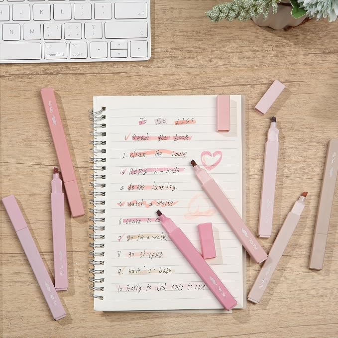 Mr. Pen- Aesthetic Highlighters No Bleed, 8 Pack, Assorted Colors | Chisel Tip, Cute Highlighters Assorted Colors for Journaling, Highlighting, Underlining, Fast Dry, Back to School Supplies
