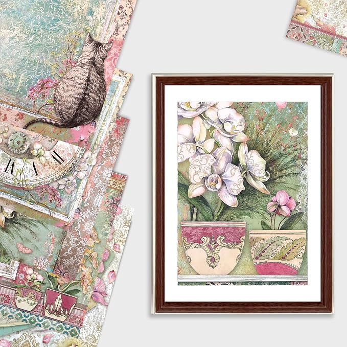 24 Sheets 6"x6" Scrapbook Paper Single-Sided Pattern Decorative Paper