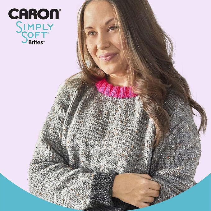 Caron Simply Soft Brites Acrylic Yarn for Crocheting, Berry Blue, 3-Pack | #4 Worsted Yarn, 100% Acrylic, Soft Acrylic Yarn for Crocheting, Knitting, Garments & DIY Projects, 315yd, 170g/6oz per skein