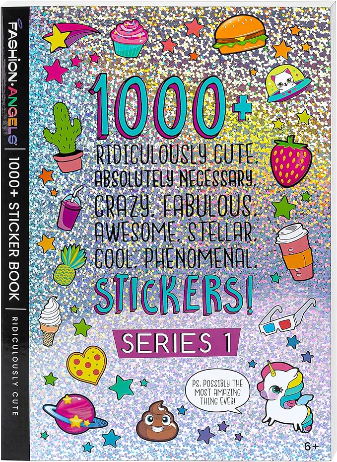 Fashion Angels 1000+ Ridiculously Cute Stickers | 40-Page Sticker Book, Fun Craft for Scrapbooks, Planners, Gifts & Rewards, For Kids Ages 6+