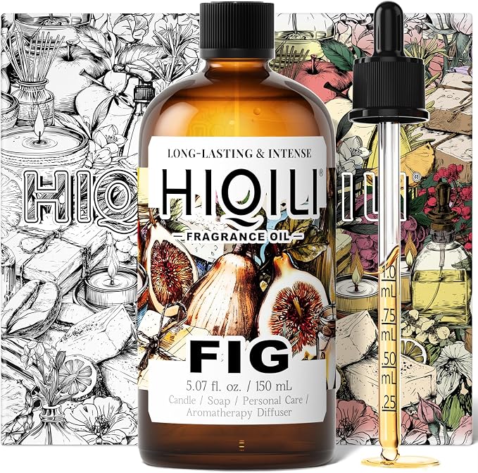 HIQILI Fig Fragrance Oil, DIY Perfume, Add to Bath & Body Products - 150ML