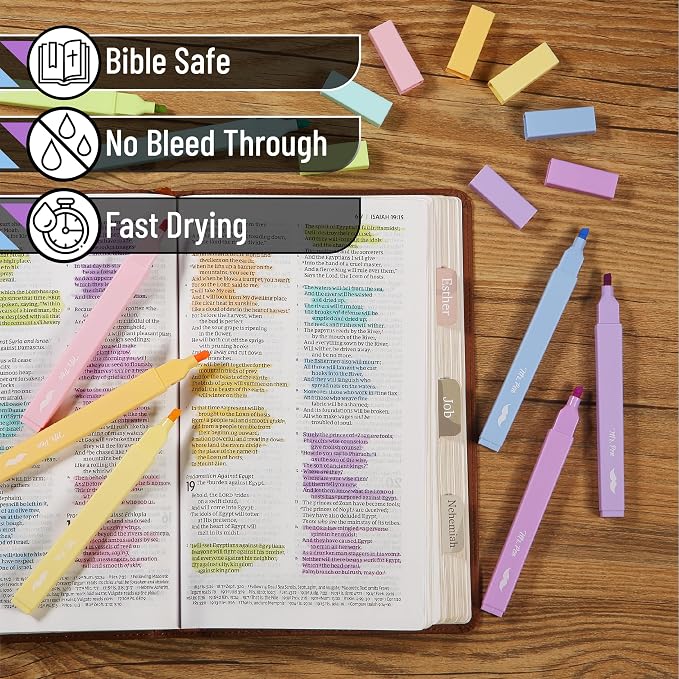 Mr. Pen- Aesthetic Highlighters No Bleed, 8 Pack, Assorted Colors | Chisel Tip, Cute Highlighters Assorted Colors for Journaling, Highlighting, Underlining, Fast Dry, Back to School Supplies