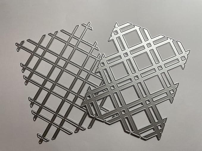 Cutting Dies 3D Backgrounds Frame Metal Stencils Scrapbooking Tools DIY Craft Carbon Steel Embossing Template for Paper Card Making Album Arts Crafts Supplies (Diagonal Stripes Layering)
