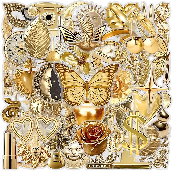 50PCS Retro Metal Stickers for Scrapbooking Journaling Junk Journal Scrapbook Supplies - Self-Adhesive Scrapbooking Stickers Supplies Journal Stuffers for Adult Card Making Letters DIY (Retro Metal)