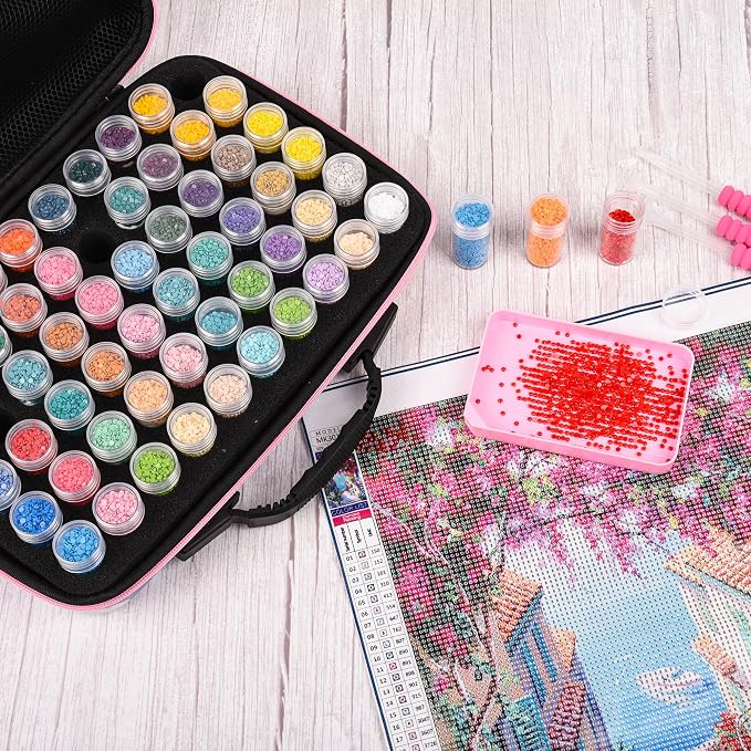 MERATIA Diamond Art Storage Organizer, 60 Jars with Accessories