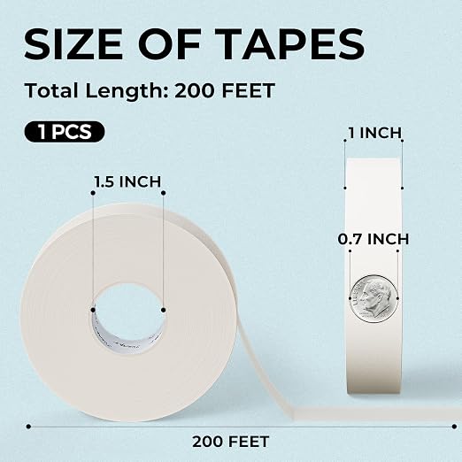 JusArt Artist Tape for Watercolor Paper, 1inch Wide 200FT Long, White Art Tape for Masking, Framing and Painting, Acid Free, Low Tack