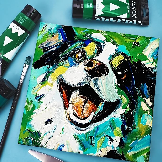 AUREUO Emerald Green Acrylic Paint, 4 Fl Oz / 120ml Single Tube, Rich Pigment Forest Green Color Art Craft Paints for Canvas, Rocks, Wood, Ceramic, Fabric