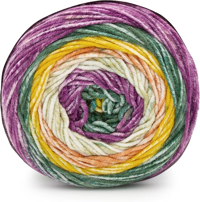 Lion Brand Yarn, Mandala Ombré Variegated Yarn for Crocheting, Knitting, and Crafts, Wonder, 1 Pack, Soft, Acrylic Fiber for Cozy Blankets, Worsted Weight Sweaters and Colorful Shawls | Variegated Yarn for Crochet, Knit, Crafts, Soft, Acrylic Fiber for...