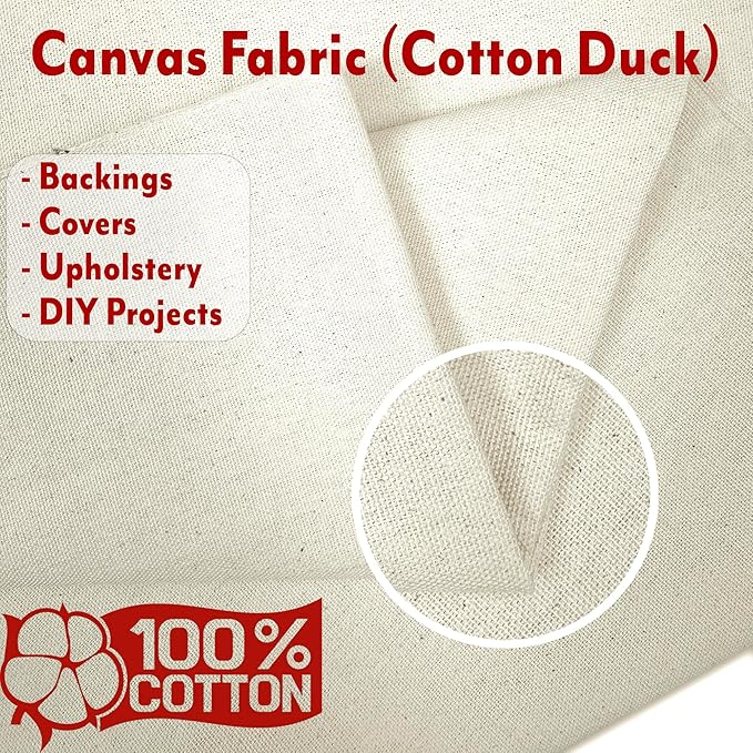 Barcelonetta | Muslin Fabric | 100% Cotton, Unbleached | 60'' Wide | Arts & Crafts, Canvas, Backings, Covers, Placemats (Muslin Natural, 50 Yard Roll)