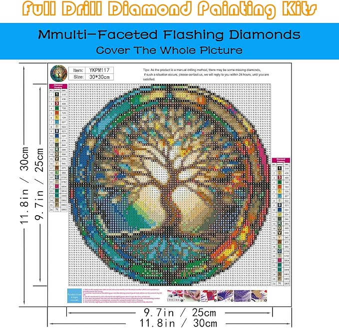 Tree of Life Diamond Art Kits for Adults Beginners, 5D Diamond Painting Kit