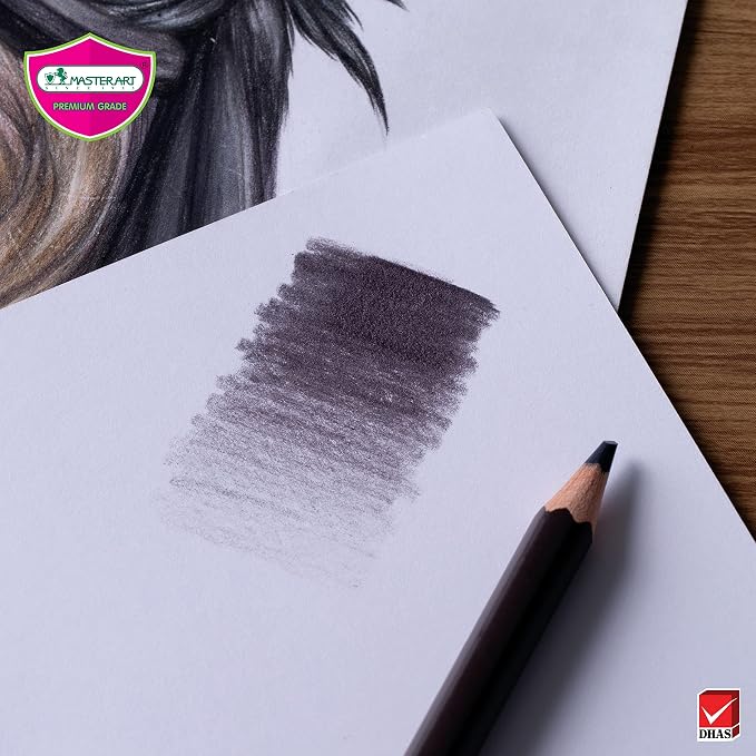 MASTERART Greyscale Colored Pencils 12 Colors for Kids and Adults Coloring