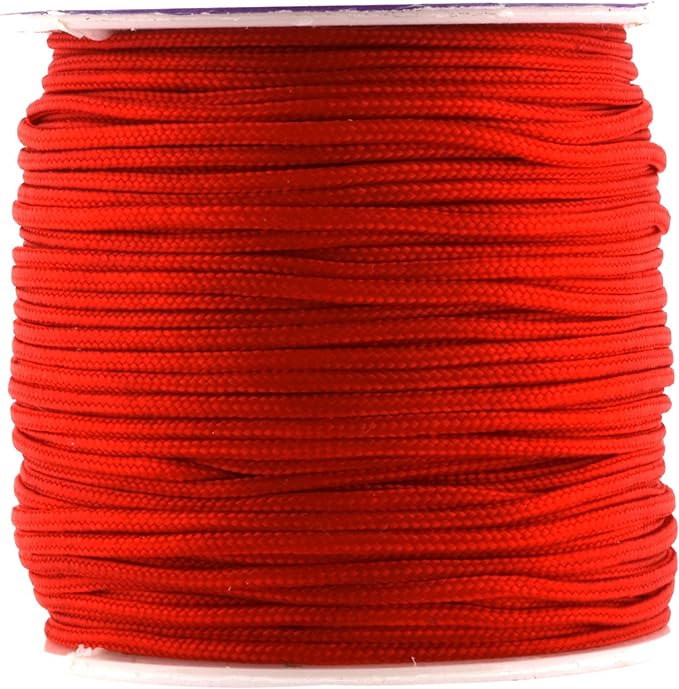 Mandala Crafts 1.5mm Red String Rattail Nylon Satin Cord for Jewelry Making