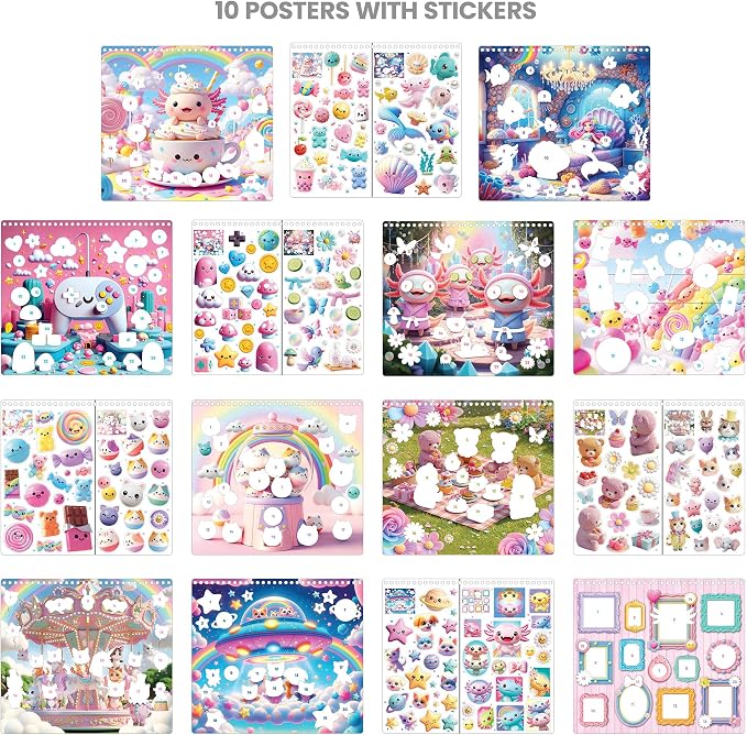 Fashion Angels Chill Axolotl Coloring & Collage Activity Set
