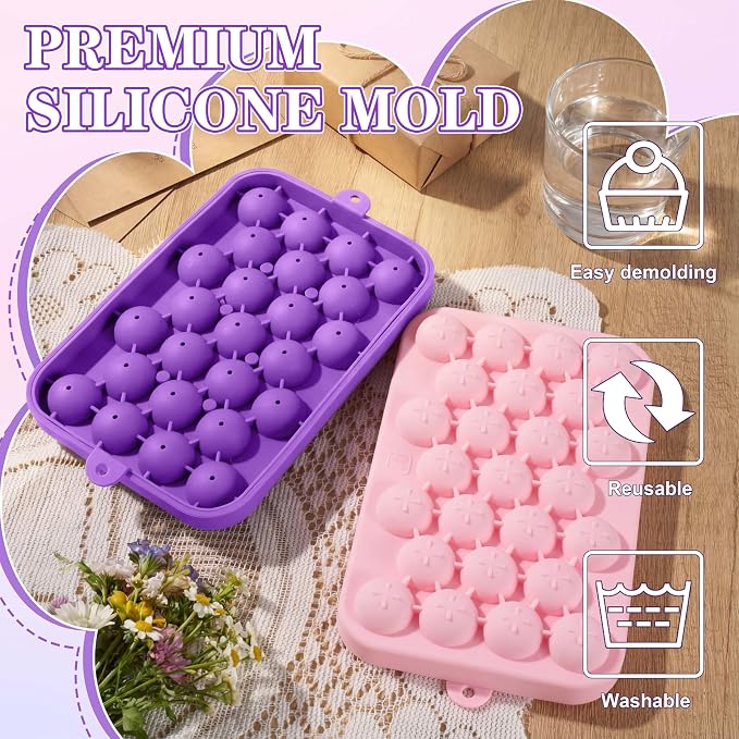 Honeydak Silicone Grape Soap DIY Making Kit 3D Reusable Soap Molds for DIY Crafts Gift for Adults Includes Twine and Ribbon Create Beautiful Grape‑Shaped Soaps