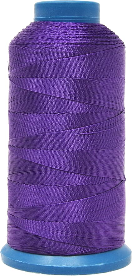 Mandala Crafts Size 69 210D T70 Violet Bonded Nylon Thread, 1500 YDs