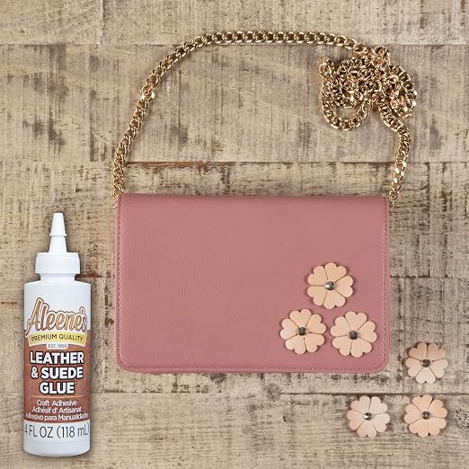 Aleene's Leather & Suede Glue, Adhesive For Crafts, Embellishments, Light Repairs, Leather Projects 4 fl oz